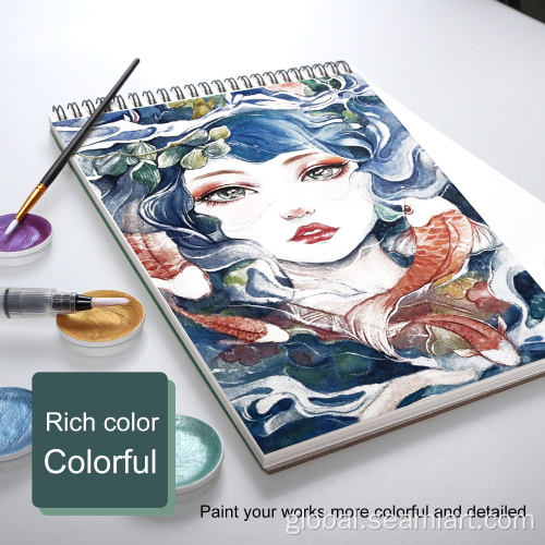 Wood Pulp Watercolor Paper Pad 16K Fine Grained wood pulp watercolor paper pad Supplier